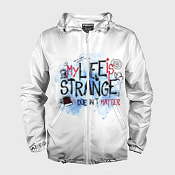 Ветровка с капюшоном мужская LIFE IS STRANGE, цвет: 3D-белый