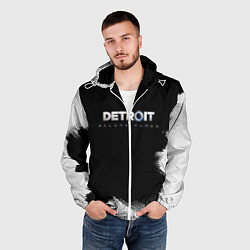Ветровка с капюшоном мужская Detroit:Become Human, цвет: 3D-белый — фото 2