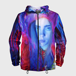 Ветровка с капюшоном мужская Billie Paint Colors, цвет: 3D-черный