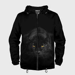 Ветровка с капюшоном мужская Пантера, цвет: 3D-черный
