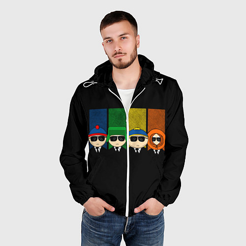 Мужская ветровка South Park / 3D-Белый – фото 3