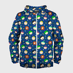 Ветровка с капюшоном мужская South Park, цвет: 3D-белый