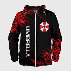 Ветровка с капюшоном мужская UMBRELLA CORP, цвет: 3D-белый