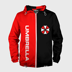 Ветровка с капюшоном мужская Umbrella Corporation, цвет: 3D-белый