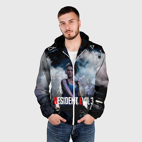 Мужская ветровка RESIDENT EVIL 3 / 3D-Белый – фото 3
