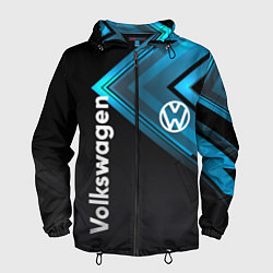Ветровка с капюшоном мужская Volkswagen, цвет: 3D-черный