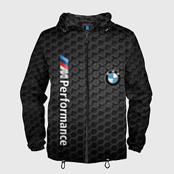 Ветровка с капюшоном мужская BMW PERFORMANCE, цвет: 3D-черный