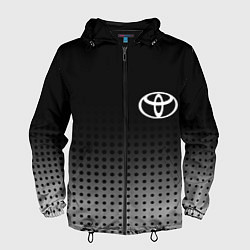 Ветровка с капюшоном мужская Toyota, цвет: 3D-черный