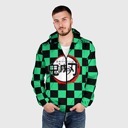 Ветровка с капюшоном мужская KIMETSU NO YAIBA, цвет: 3D-черный — фото 2