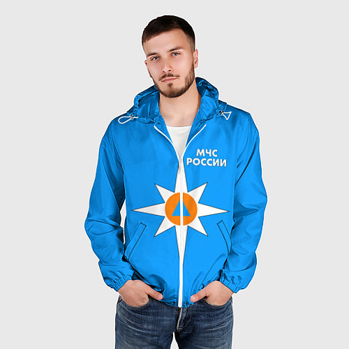 Мужская ветровка МЧС России / 3D-Белый – фото 3