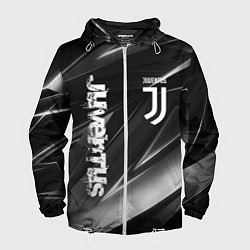 Ветровка с капюшоном мужская JUVENTUS, цвет: 3D-белый