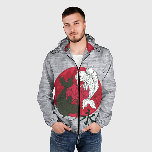 Мужская ветровка Japan style / 3D-Черный – фото 3