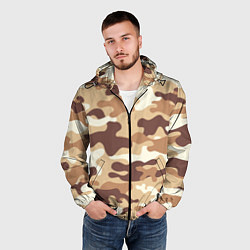 Ветровка с капюшоном мужская МИЛИТАРИ, цвет: 3D-черный — фото 2