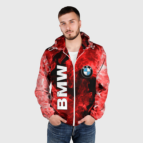 Мужская ветровка BMW FIRE / 3D-Белый – фото 3