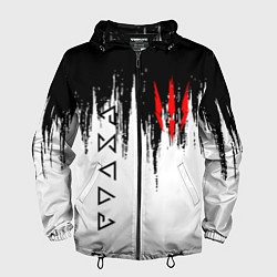 Ветровка с капюшоном мужская The Witcher, цвет: 3D-черный