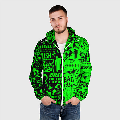 Мужская ветровка BILLIE EILISH БИЛЛИ АЙЛИШ / 3D-Белый – фото 3