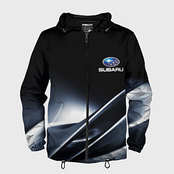 Ветровка с капюшоном мужская SUBARU, цвет: 3D-черный