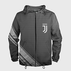 Ветровка с капюшоном мужская JUVENTUS, цвет: 3D-черный