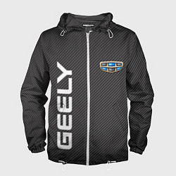 Ветровка с капюшоном мужская GEELY, цвет: 3D-белый