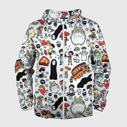 Ветровка с капюшоном мужская Тоторо, цвет: 3D-белый