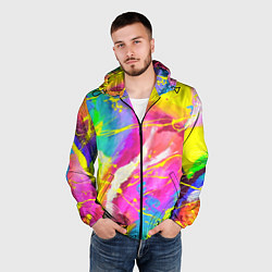 Ветровка с капюшоном мужская ТИ-ДАЙ, цвет: 3D-черный — фото 2