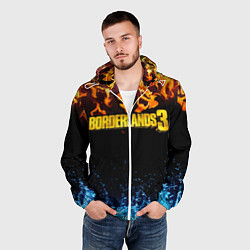 Ветровка с капюшоном мужская Borderlands 3, цвет: 3D-белый — фото 2