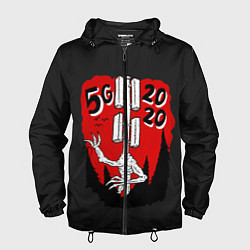 Ветровка с капюшоном мужская Сиреноголовый, цвет: 3D-черный