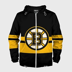 Ветровка с капюшоном мужская BOSTON BRUINS NHL, цвет: 3D-белый