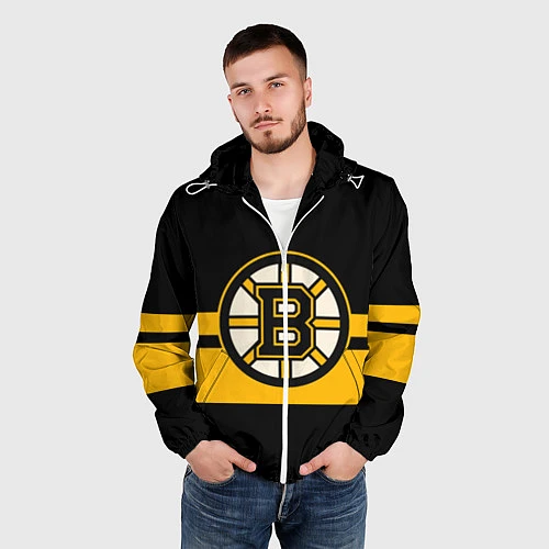 Мужская ветровка BOSTON BRUINS NHL / 3D-Белый – фото 3