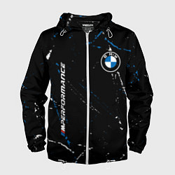 Ветровка с капюшоном мужская BMW БМВ, цвет: 3D-белый