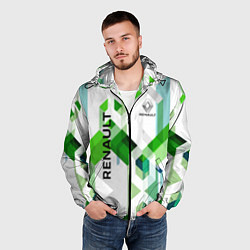 Ветровка с капюшоном мужская Renault, цвет: 3D-черный — фото 2