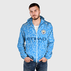 Ветровка с капюшоном мужская Manchester City 2021 Home Kit, цвет: 3D-белый — фото 2
