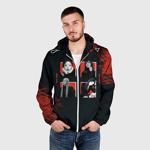 Мужская ветровка BLACKPINK / 3D-Белый – фото 3