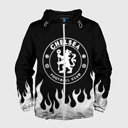 Ветровка с капюшоном мужская Chelsea BW, цвет: 3D-белый