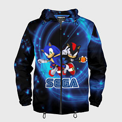 Ветровка с капюшоном мужская Sonic SEGA, цвет: 3D-черный