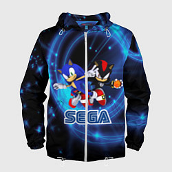Ветровка с капюшоном мужская Sonic SEGA, цвет: 3D-белый