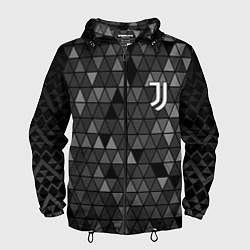 Ветровка с капюшоном мужская Juventus Ювентус, цвет: 3D-черный