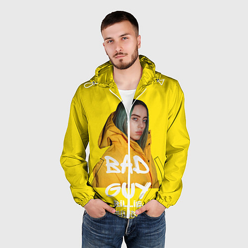 Мужская ветровка Billie Eilish Билли Айлиш / 3D-Белый – фото 3