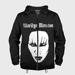 Ветровка с капюшоном мужская Marilyn Manson, цвет: 3D-черный