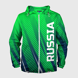 Ветровка с капюшоном мужская Russia Sport, цвет: 3D-белый