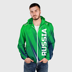 Ветровка с капюшоном мужская Russia Sport, цвет: 3D-белый — фото 2