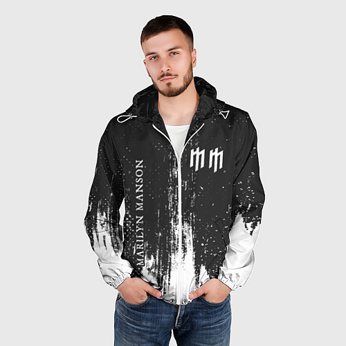Мужская ветровка MARILYN MANSON М МЭНСОН / 3D-Белый – фото 3
