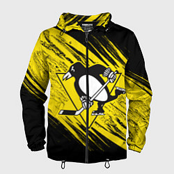 Ветровка с капюшоном мужская Pittsburgh Penguins Sport, цвет: 3D-черный