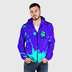 Ветровка с капюшоном мужская AMONG US АМОНГ АС, цвет: 3D-черный — фото 2