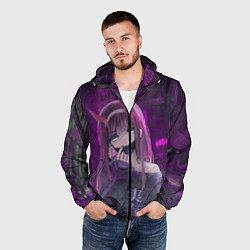 Ветровка с капюшоном мужская Zero Two in mask, цвет: 3D-черный — фото 2