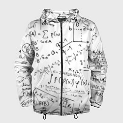Ветровка с капюшоном мужская Мама,я математик!, цвет: 3D-черный