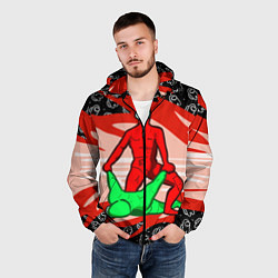 Ветровка с капюшоном мужская MASTER AMONG US, цвет: 3D-черный — фото 2