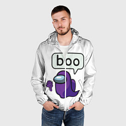 Ветровка с капюшоном мужская BOO Among Us, цвет: 3D-белый — фото 2