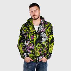 Ветровка с капюшоном мужская ЗОМБИ, цвет: 3D-черный — фото 2