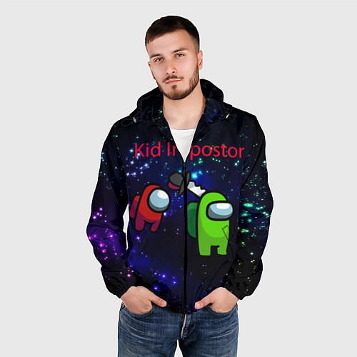 Мужская ветровка Among us Impostor / 3D-Черный – фото 3